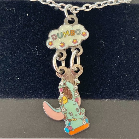 Vintage Disney Dumbo Elephant Charm Necklace 18" Disneyana Disneyland Stamped - Picture 5 of 9